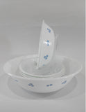 ❤️ 5-pc Corelle SECRET GARDEN SNACK SET Blue 1-Qt Serving & 10-oz Dessert Bowls