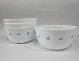 ❤️ NEW 4 Corelle SECRET GARDEN 28-oz SOUP BOWLS Super Cereal *Tiny Blue Floral