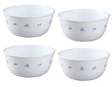 ❤️ NEW 4 Corelle SECRET GARDEN 28-oz SOUP BOWLS Super Cereal *Tiny Blue Floral