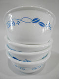 ❤️ 4 Corelle PROVINCIAL BLUE 6-oz RAMEKIN BOWLS Berry Dessert Fruit Sauce Condiment