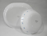 ❤️ Corelle SECRET GARDEN Choose: SERVING PLATTER or 1-Qt BOWL Tiny Blue Floral
