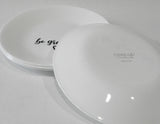 ❤️ 4 Corelle SENTIMENTS 6.75" Appetizer Plates BE THANKFUL GRATEFUL KIND BLESSED