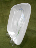 ❤️ 1 CORELLE Square SHADOW IRIS 6.5" BREAD PLATE Appetizer Asian Purple Floral
