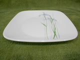 ❤️ 1 CORELLE Square SHADOW IRIS 6.5" BREAD PLATE Appetizer Asian Purple Floral
