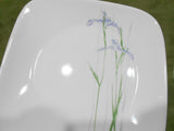 ❤️ 1 CORELLE Square SHADOW IRIS 6.5" BREAD PLATE Appetizer Asian Purple Floral