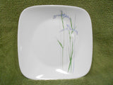 ❤️ 1 CORELLE Square SHADOW IRIS 6.5" BREAD PLATE Appetizer Asian Purple Floral