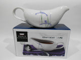 NEW Corelle Coordinates SHADOW IRIS 2-Cup GRAVY BOAT 9" Floral Porcelain China