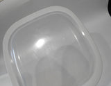 ❤️ 3-pc CORELLE Vitrelle 1.5-Qt Square SHADOW IRIS Bakeware Casserole & Covers