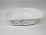 ❤️ CORELLE Vitrelle 2-Qt SHADOW IRIS Oblong Casserole Lasagna Bake Dish BAKEWARE
