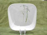 ❤️ CORELLE Square SHADOW IRIS 22-oz Soup Cereal BOWL *Purple Floral Pattern Inside