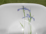 ❤️ CORELLE Square SHADOW IRIS 10-oz DESSERT Sauce BOWL *Purple Floral Pattern Inside