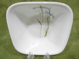 ❤️ CORELLE Square SHADOW IRIS 10-oz DESSERT Sauce BOWL *Purple Floral Pattern Inside