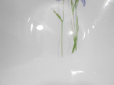 ❤️ CORELLE Square SHADOW IRIS 10-oz DESSERT Sauce BOWL *Purple Floral Pattern Inside