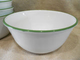 HTF NEW 1 Corelle SHADOW IRIS 28-oz Super SOUP BOWL 6.25"x3" Cereal Salad Green Rim