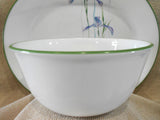 HTF NEW 1 Corelle SHADOW IRIS 28-oz Super SOUP BOWL 6.25"x3" Cereal Salad Green Rim