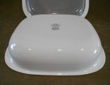 ❤️ Corningware SIMPLYLITE White 3-Qt OBLONG Casserole Bake Dish & Plastic Cover