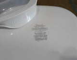 ❤️ 3-pc Corningware SIMPLYLITE White 2.5-Qt SQUARE Casserole Bake Dish & Covers