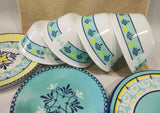 16-pc Corelle Signature SORRENTO DINNERWARE SET Mediterranean Italy Turquoise
