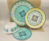 16-pc Corelle Signature SORRENTO DINNERWARE SET Mediterranean Italy Turquoise