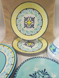 16-pc Corelle Signature SORRENTO DINNERWARE SET Mediterranean Italy Turquoise