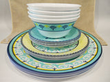 16-pc Corelle Signature SORRENTO DINNERWARE SET Mediterranean Italy Turquoise