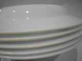 ❤️ 1 Corelle SPEARMINT 15-oz Flat RIMMED SOUP BOWL Pasta Stew 8.5" Green Blue Leaves