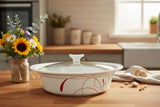 CORELLE Corningware 2-Qt SPLENDOR Oval 13x9 Stoneware Roaster Casserole Dish