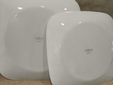 Corelle SPLENDOR Square DINNER or LUNCH PLATE *Red Gray Scoll ROMANTIC Revival