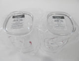 ❤️ NEW 2 Corelle SPLENDOR Acrylic DRINKWARE Beverage Glasses Red Grey 14 or 8-oz