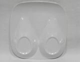 ❤️ CORELLE Coordinate SPLENDOR DOUBLE SPOON REST Melamine Plastic Red Gray Scrolls