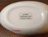 ❤️ Corelle Coordinates SPLENDOR 2 Cup GRAVY BOAT 9" Porcelain China RED GRAY