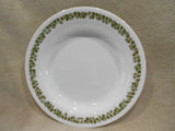 *HTF Corelle SPRING BLOSSOM GREEN 15-oz BOWL Flat Rimmed Floral Soup Plate