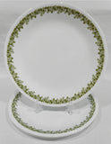 ❤️ 4 Corelle Corning SPRING BLOSSOM GREEN 9.75" Lunch DINNER PLATES Crazy Daisy