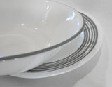 ❤️ Corelle SILVER BRUSHED STROKES 1-Qt SERVING BOWL Vegetable 8.5" Soft Grey Band