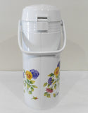 ❤️ NEW Corelle Corning SUMMER BLUSH 1-Qt PUMP CARAFE Thermal Hot Cold Coffee Tea