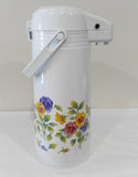 ❤️ NEW Corelle Corning SUMMER BLUSH 1-Qt PUMP CARAFE Thermal Hot Cold Coffee Tea