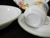 ❤️ NEW 5-pc Corelle SUMMER BLUSH Dinnerware PLACE SETTING Colorful Pansies Pansy