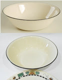 ❤️ Corelle SUNBLOSSOMS 1-Qt SERVING BOWL Vegetable Sandstone 8.5" BLACK RIM