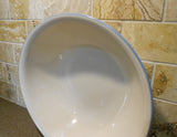 ❤️ Corelle SYMPHONY 1-Qt SERVING BOWL Coastal Breeze Blue Lily Sandstone Blue Rim