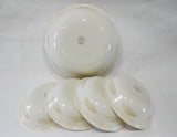 ❤️ 5-pc Corelle TEXTURED LEAVES Snack Set 1 Qt. SERVING & 10-oz DESSERT BOWLS