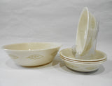 ❤️ 5-pc Corelle TEXTURED LEAVES Snack Set 1 Qt. SERVING & 10-oz DESSERT BOWLS