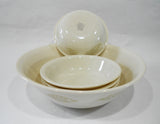 ❤️ 5-pc Corelle TEXTURED LEAVES Snack Set 1 Qt. SERVING & 10-oz DESSERT BOWLS