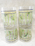 🌿4 Corelle Corning THYMELSS HERBS 12.5-oz ROCKS GLASSES Double Old Fashioned
