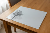 ❤️ Corelle TIMBER SHADOWS 15x12 COUNTER SAVER Tempered Glass Hot Plate Cutting Board