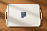 Corelle TIMBER SHADOWS Rectangular MELAMINE Plastic SERVING TRAY 18 x 11.5 x 2