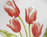 ❤️ Corelle TULIP BOUQUET UPick: Dinner OR Lunch Plate / Spring Green RED Blooms
