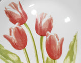 ❤️ Corelle TULIP BOUQUET UPick: Dinner OR Lunch Plate / Spring Green RED Blooms