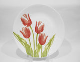 ❤️ Corelle TULIP BOUQUET UPick: Dinner OR Lunch Plate / Spring Green RED Blooms
