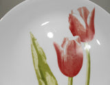 ❤️ Corelle TULIP BOUQUET UPick: Dinner OR Lunch Plate / Spring Green RED Blooms