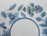 ❤️ NEW Corelle VERANDA 8.5" LUNCH PLATE Blue Aqua Gray *Seaside Floral